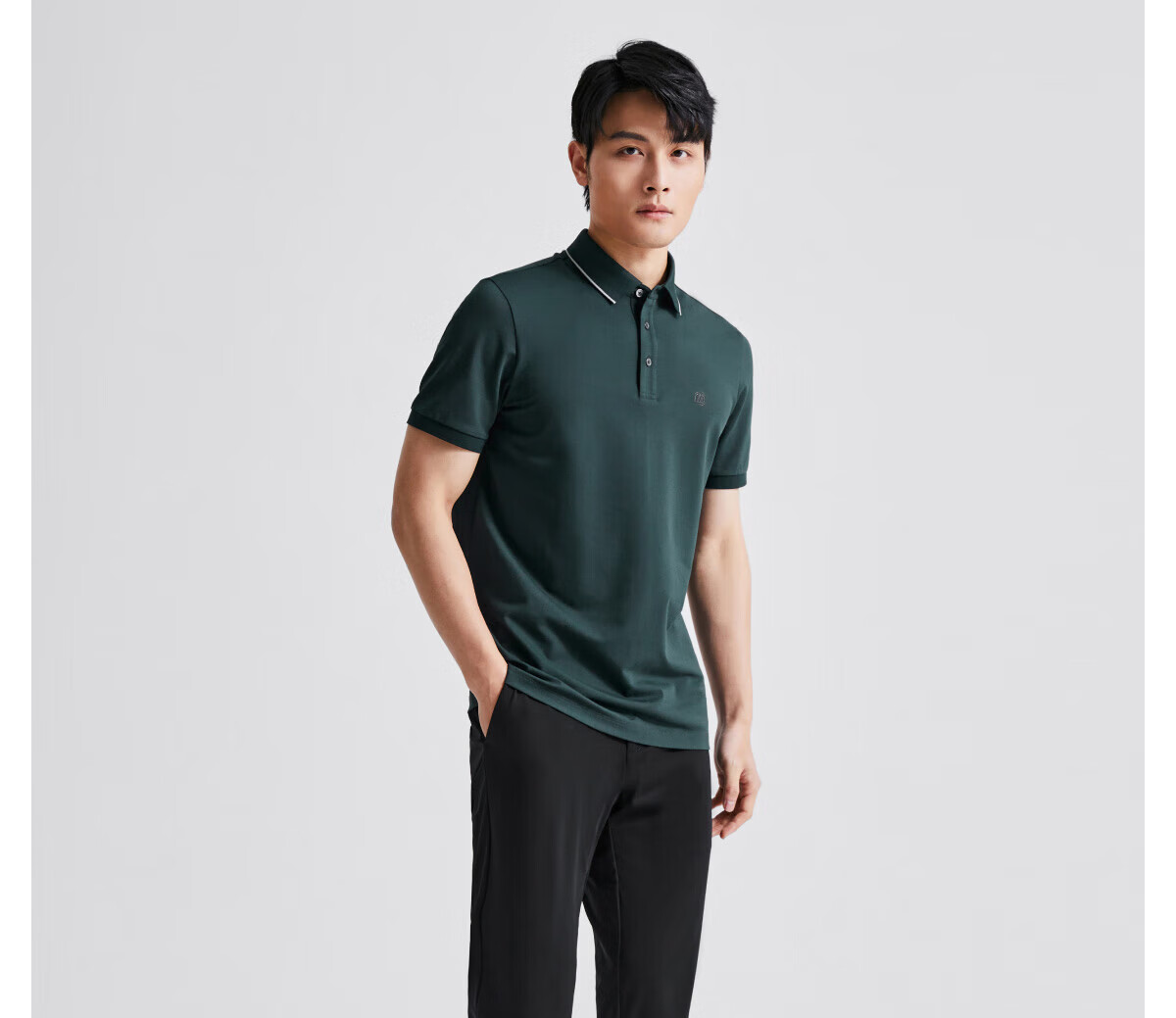 DIKENI [Closet Fashion Single Item King] Skin-Friendly Taiji Cotton Summer Classic Versatile Short-Sleeve Polo Shirt 37