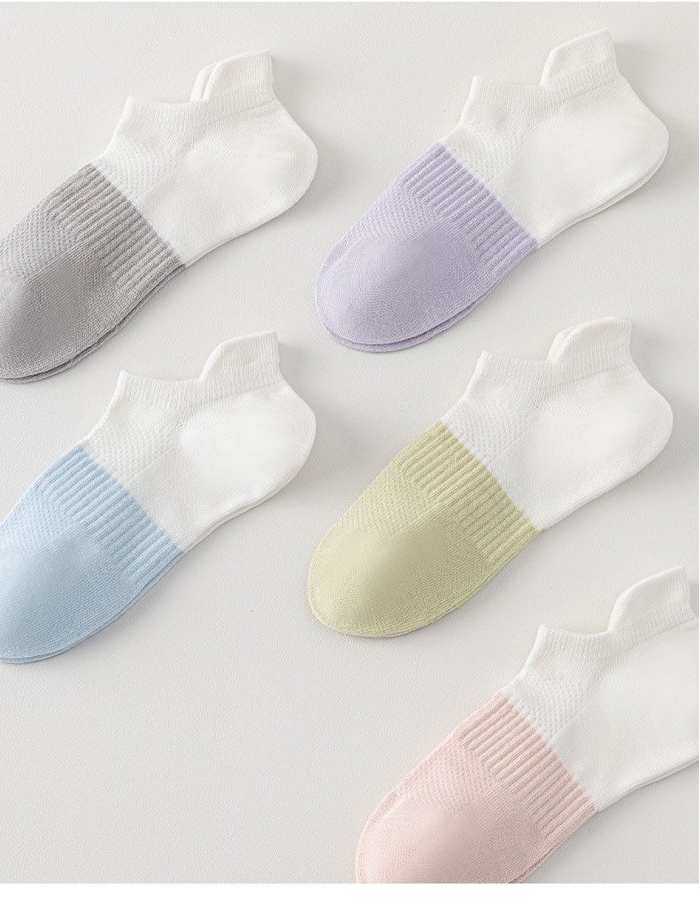 Yimian Women's Summer Thin Xinjiang Cotton No-Show Socks Antibacterial Odor-Resistant Breathable Mesh Low-Cut Cotton Socks 10 Pairs 12