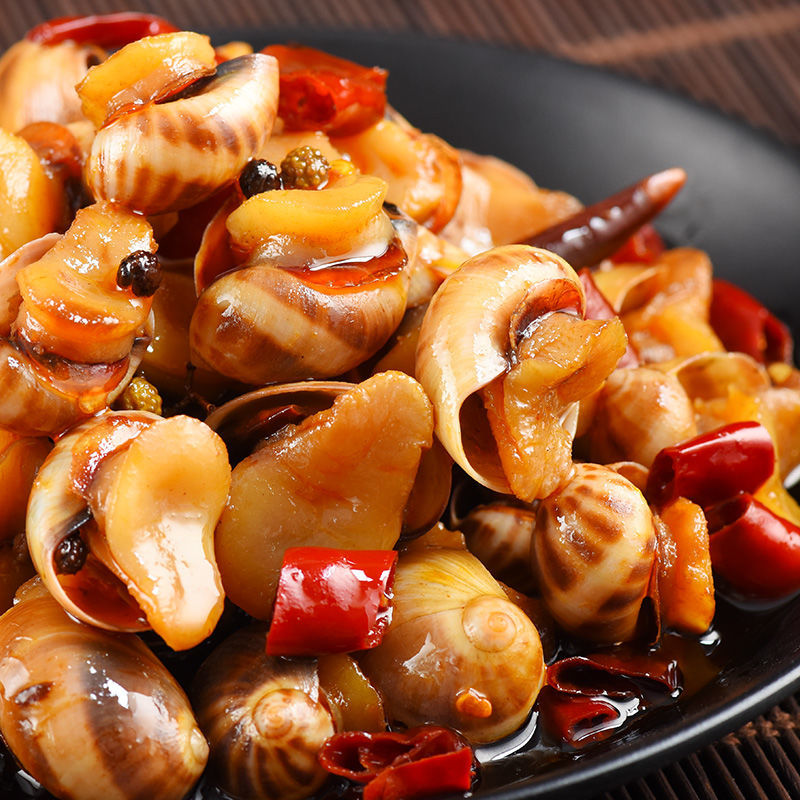 香辣鲍螺麻辣老婆脚香螺即食海鲜熟食螺肉猫眼螺小海鲜零食罐头 无壳