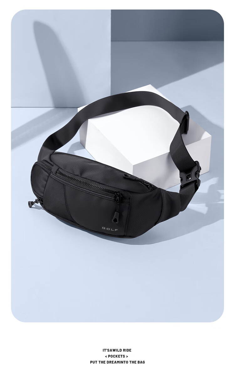 GOLF Casual Chest Bag, Men's Crossbody Bag, Cycling Phone Bag, Water-Resistant Shoulder Bag, Outdoor Small Messenger Bag, Sports Waist Pack 4