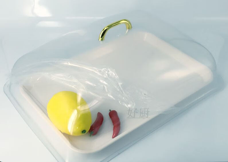 烤盘盖子透明餐盖餐盘罩卤菜店熟食盘罩子保鲜盖菜桌罩(两个起发货)