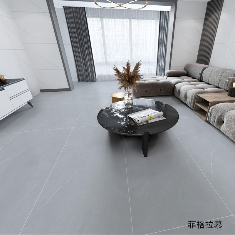 简约现代楼光砖素色地砖600x1200通体大理石瓷砖微水泥灰地板砖 ja