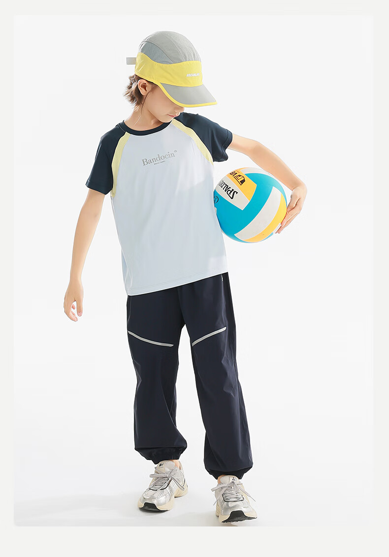 BANDOCIN Parent-Child Quick-Dry Clothing for Boys And Girls, Summer Lightweight Short-Sleeve T-Shirt, Stylish 2026 New Style, Xuanfenzu Color, Size 120 12