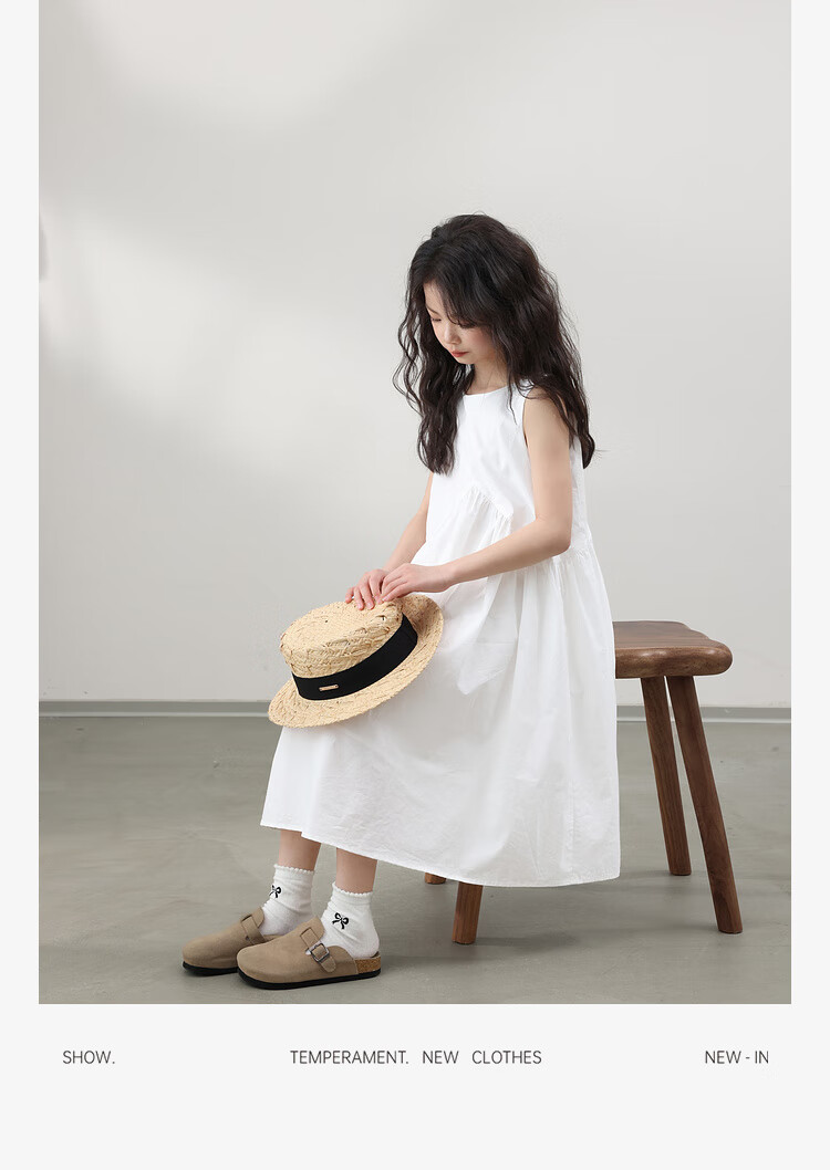 LUSON Chen Da Zhu Children's Clothing, Girls' Summer Dress, New Style for 2025, Korean Fashion, Stylish Children's Thin Sleeveless Dress 18