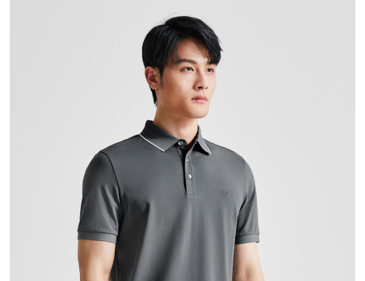 DIKENI [Closet Fashion Single Item King] Skin-Friendly Taiji Cotton Summer Classic Versatile Short-Sleeve Polo Shirt 33