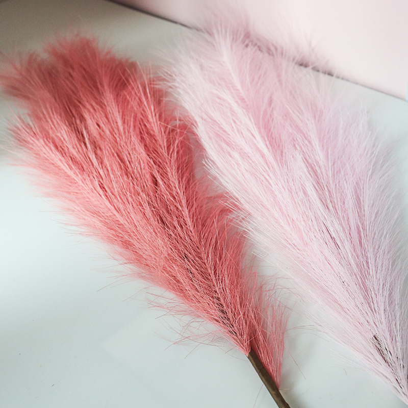 【京选推荐】仿芦苇羽毛假花潘帕斯草少女粉色直播间卧室奶茶店桌面