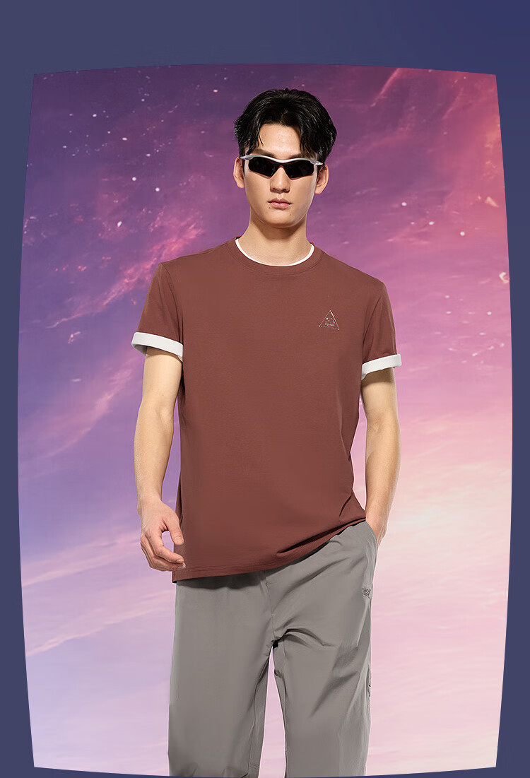 HLA Men's T-Shirt, Three-Body Collaboration Series, Round Neck, Cool-Feeling Short Sleeve, for Summer [Quality Assurance] 7