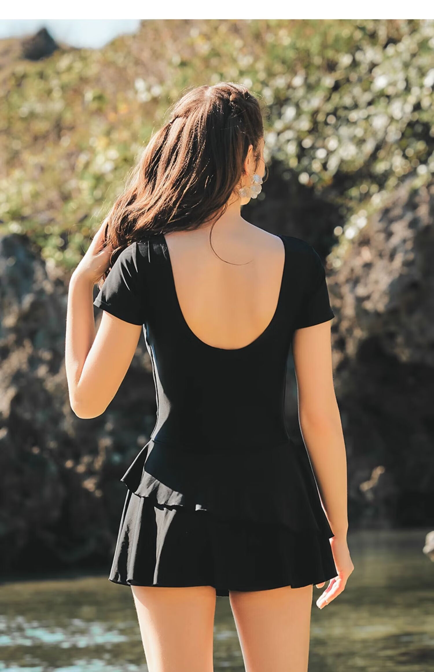 HEATWAVE Women's Swimsuit, Summer 2025 New Style, Sexy Black Hollow Shoulder Strap Design, Black Hollow Shoulder Strap Style, 4XL 21
