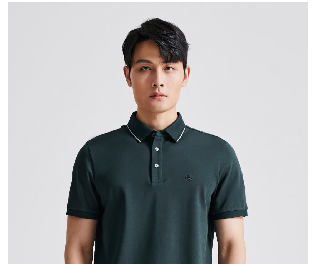 DIKENI [Closet Fashion Single Item King] Skin-Friendly Taiji Cotton Summer Classic Versatile Short-Sleeve Polo Shirt 39