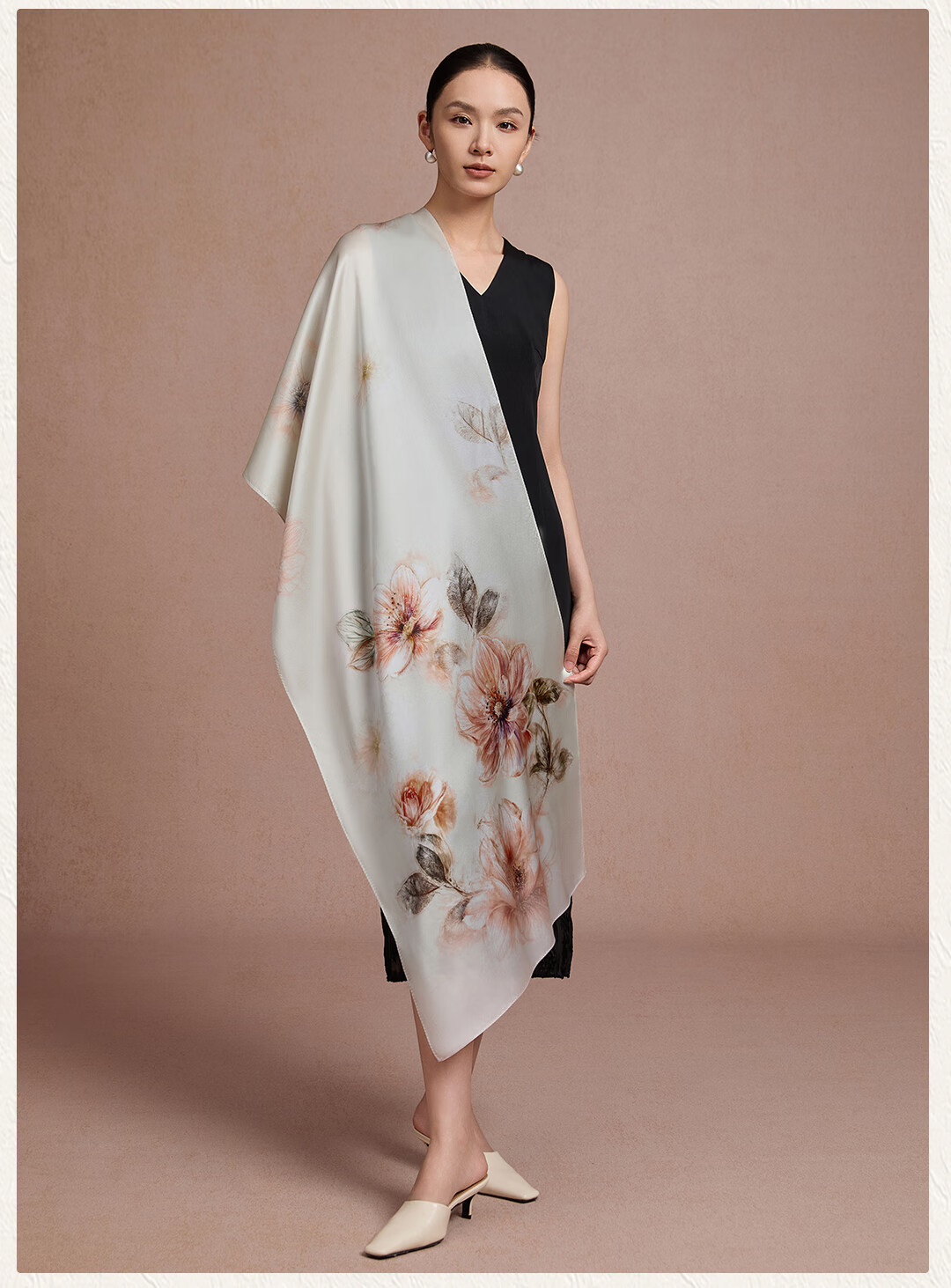 Shanghai Story [Upgraded 30% Encryption] Pure Silk Scarf Gift Box Mulberry Silk Shawl Birthday Gift for Mom Women 10