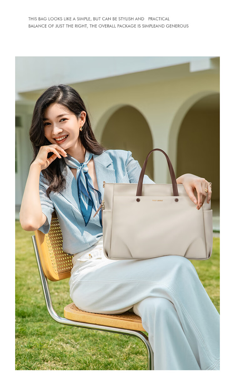 GOLF Laptop Bag for Women, 14/15.6 Inch Handheld Notebook Bag, Huawei Apple Business Briefcase, Shoulder Crossbody Bag 16