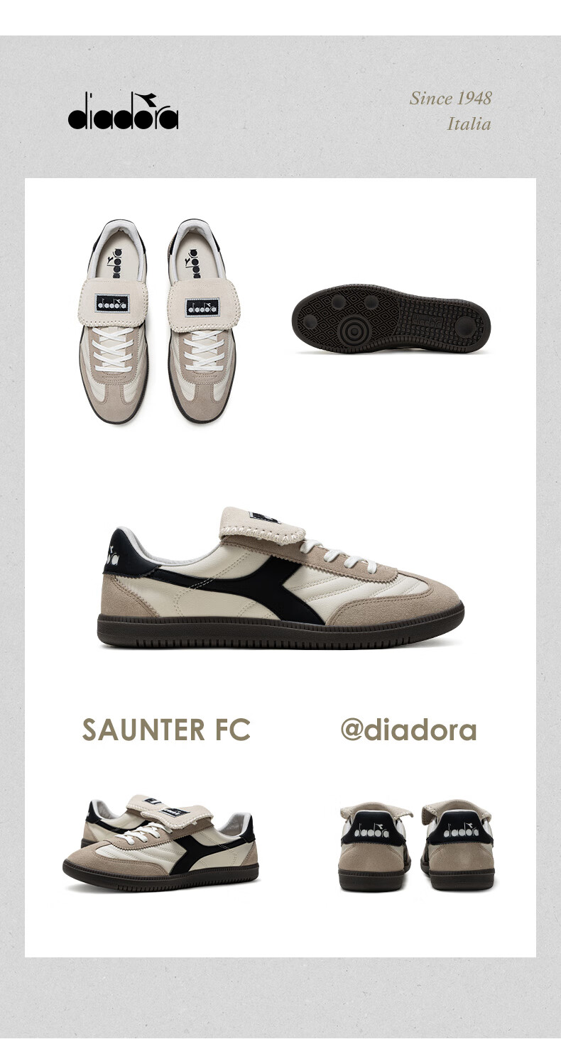 Diadora Men's And Women's Flip-Flop Casual Shoes Saunter FC Silver Gray/smoke Amber Gray/obsidian Black, Runs Small, Recommend Ordering Half Size Up 42.5 9