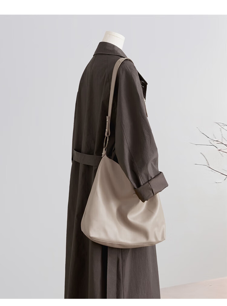 Taichi Mid-Length Vintage Trench Coat Women 2025 Autumn New Lapel Loose British Style Petite Jacket 6
