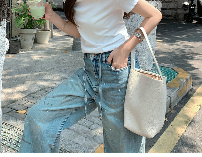 MEIYANG No.2 Slim T-Shirt, New Upgraded Fit, Ribbed Cotton Round Neck Regular Shoulder Short Sleeve, White, XL 19