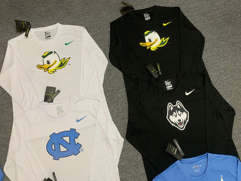 ncaa北卡俄勒冈大学北美速干长袖t恤冈萨加篮球训练服热投篮男 暴力