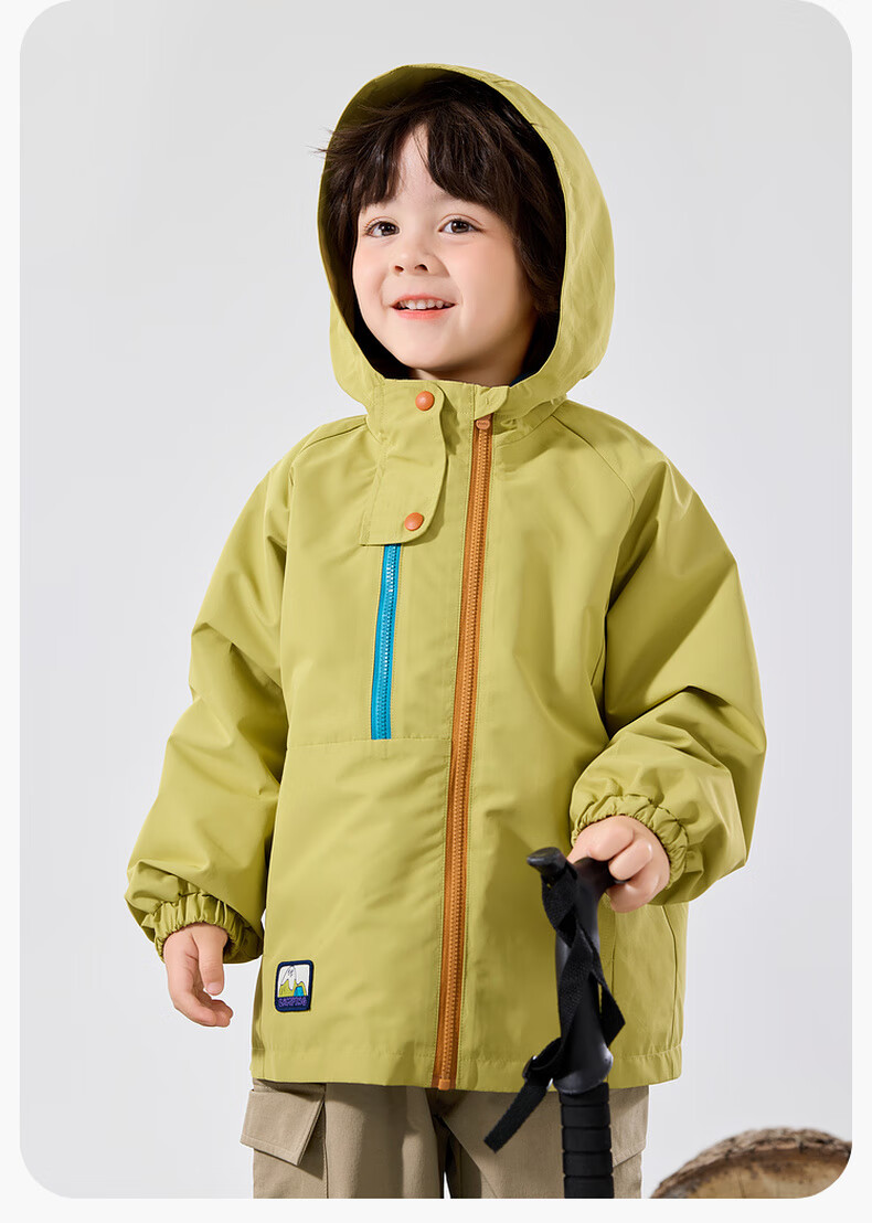 Dudu Kids [Three-Proof Softshell] Baby Three-Way Wear Autumn Boys' Outdoor Jacket Autumn Girls' Top Children's Fashion Pink 100 24