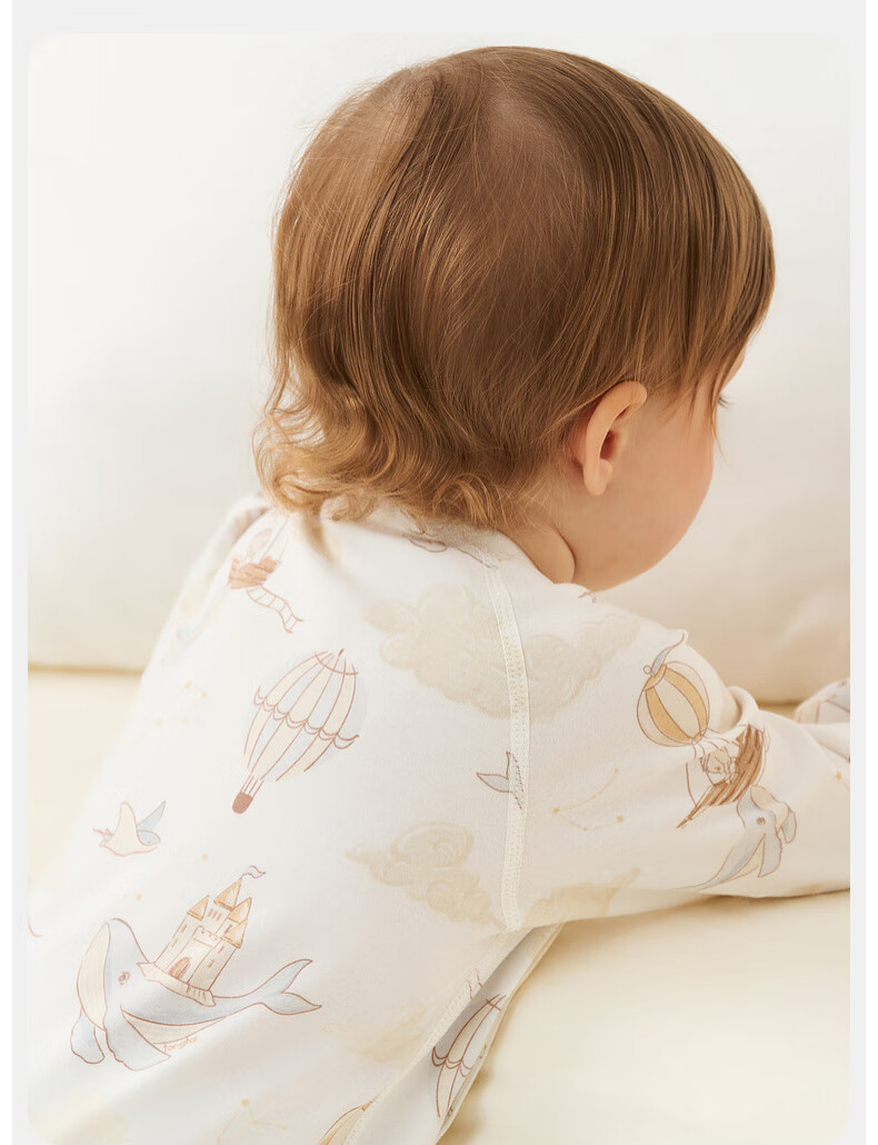 TONGTAI Baby Romper, Spring And Autumn Pure Cotton Infant Clothing, Newborn Onesie, Long-Sleeve Pajamas, Gray, 59cm 5