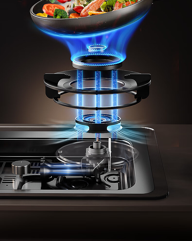 Royalstar Gas Stove Liquefied Gas Double Burner Built-in 5.0kW High Flame Dual-Side Timer Matte Glass Gas Cooktop 70% Thermal Efficiency JZY-C604YS-1 6