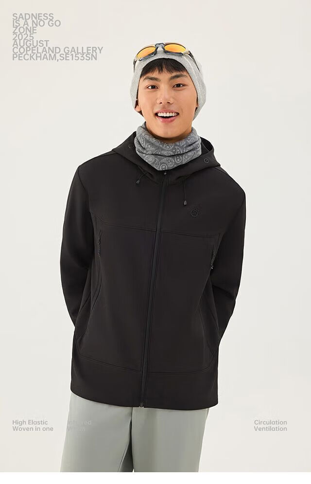 TECTOP Fleece-Lined Softshell Jacket Couples Outdoor Hiking Mountaineering Hooded Coat 32