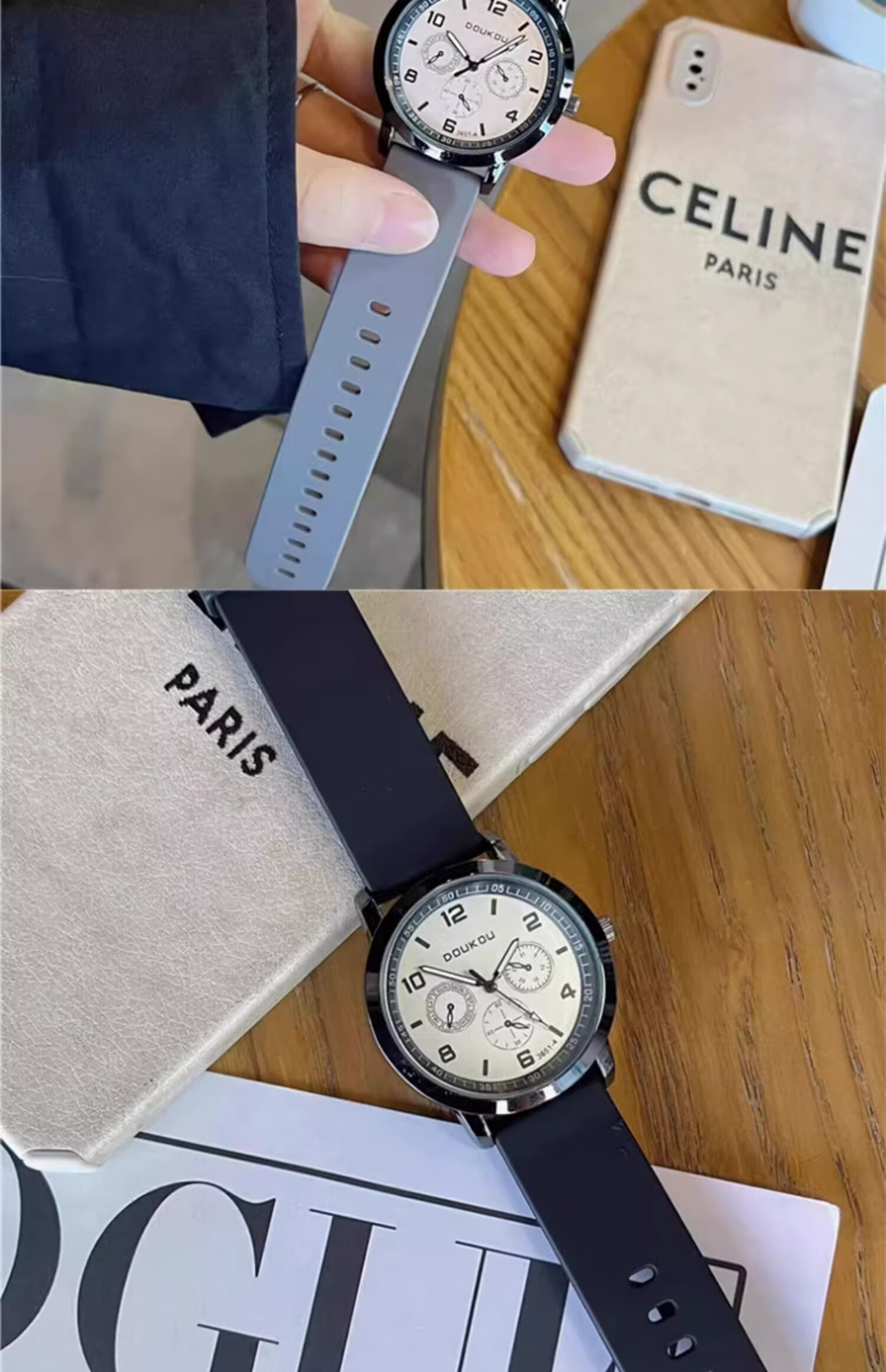 GEORGCOUNT American Retro Exam Watch for Women And Men, Teenagers, Middle And High School Students, Silent Waterproof Quartz Watch 12