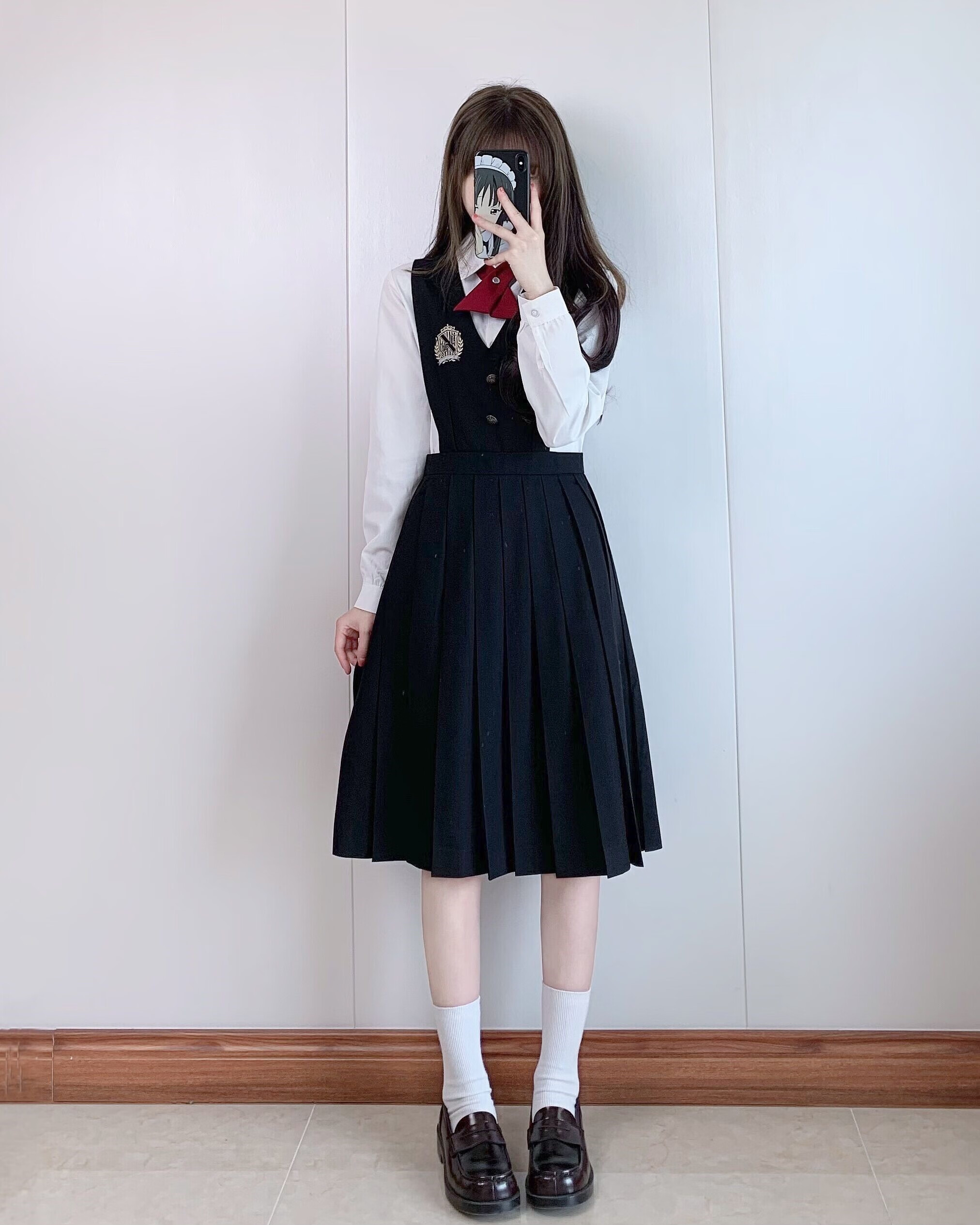 jk制服秋冬长裙秋池高正统护奶裙黑色连衣裙百褶裙班服校服套装夏秋