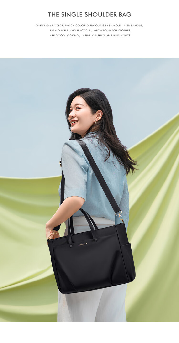GOLF Laptop Bag for Women, 14/15.6 Inch Handheld Notebook Bag, Huawei Apple Business Briefcase, Shoulder Crossbody Bag 17