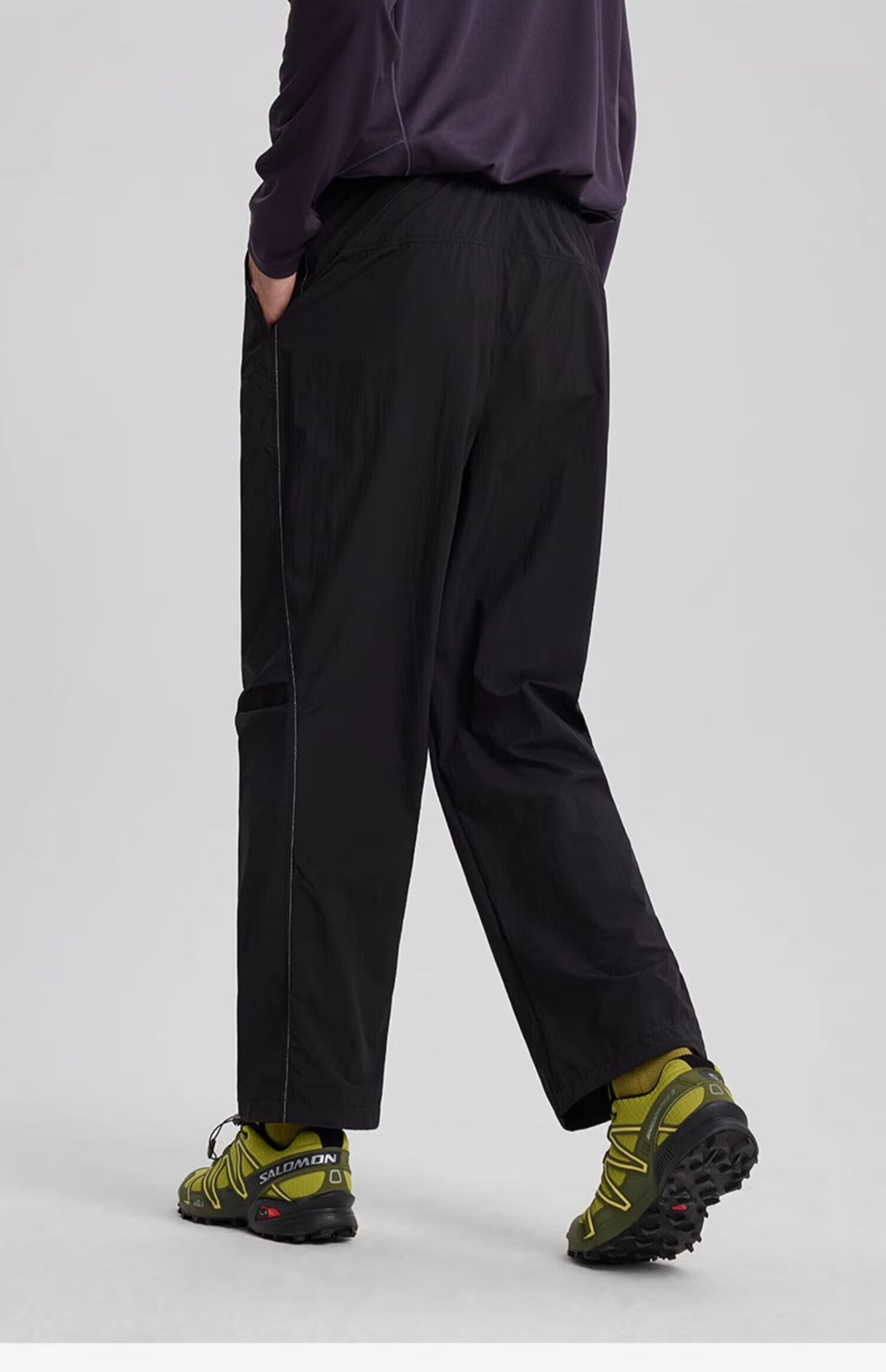 TECTOP Men's Outdoor Casual Pants Spring Summer Sun Protection Lightweight Breathable Windproof Water-Repellent Loose Fit Long Pants Cloud Ink Black M 26