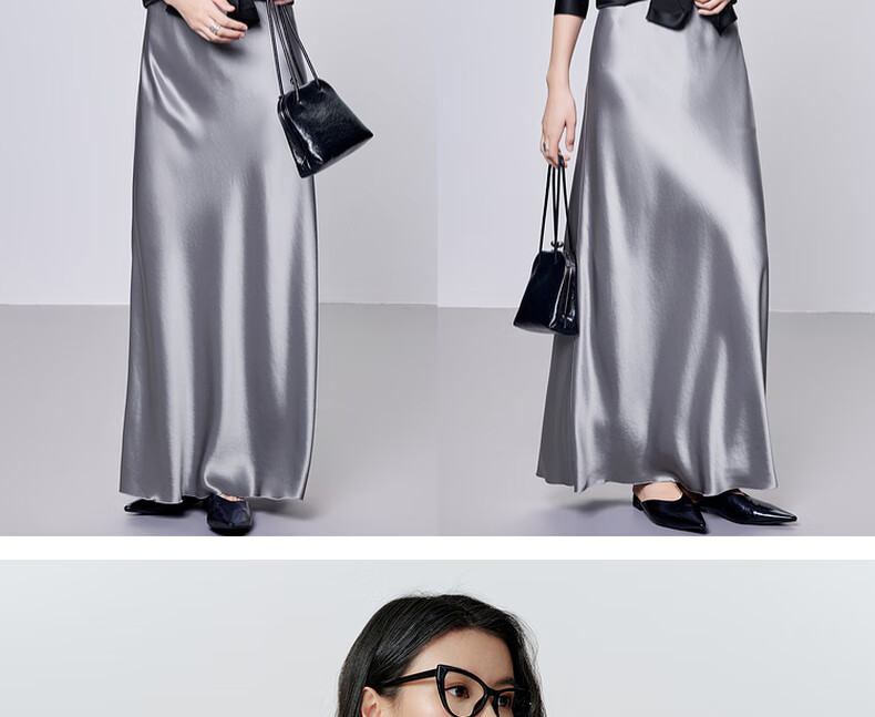 MEIYANG Waltz Dress, Elegant Beauty Acetate Spaghetti Strap Dress, Pearl Gray Extended Version, XL 25