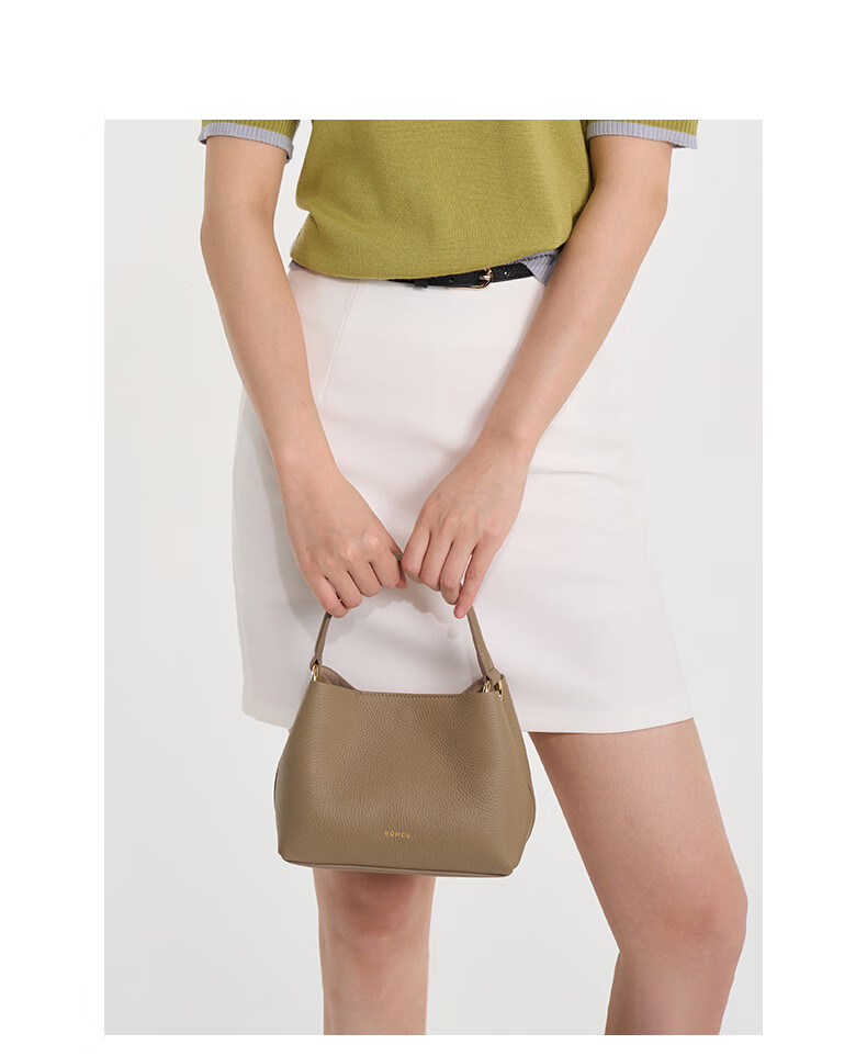HONGU Women's Handbag, High-Quality Cowhide Leather Shoulder Tote Crossbody Bucket Bag, Ladies' Purse, Birthday Gift for Girlfriend 5