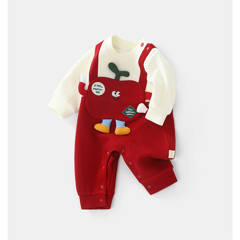 DUUDUU Baby Clothes Long-Sleeve Bodysuit Spring And Autumn Newborn Faux Two-Piece Cartoon Romper Infant Onesie Outdoor Wear 6