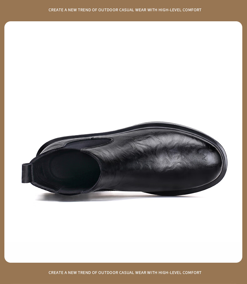 Qunlang·Heritage Chelsea Boots Men's 2026 New Spring Autumn Genuine Leather Thick Sole Martin Boots Mid-Top Business Shoes British Short Boots 14