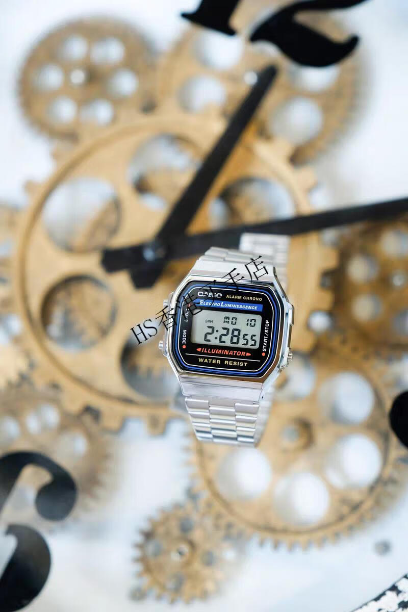 陈小春同款手表卡西欧casio a158wa f-84w f91wa代购小方块电子表 la