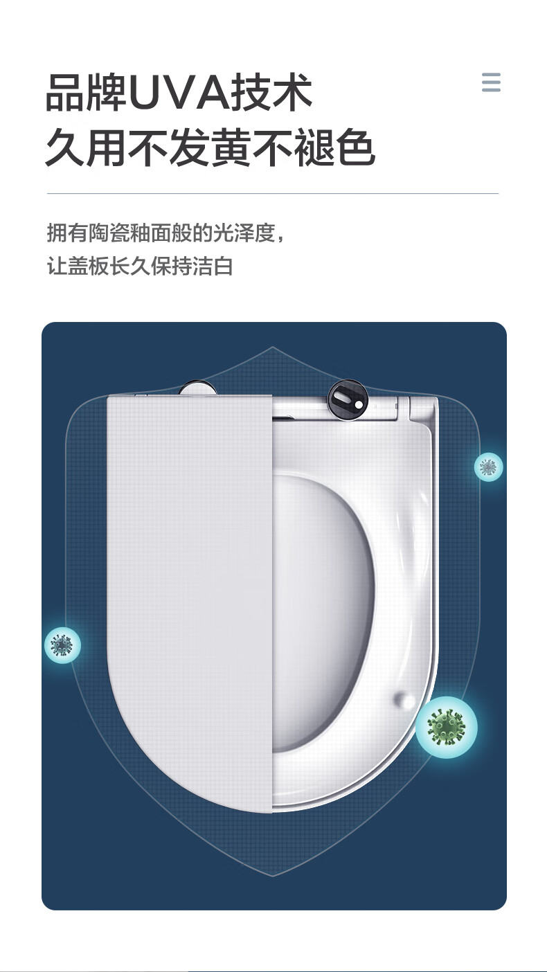 ARROW YJ Universal Toilet Seat Cover Original Factory Silent Soft-Close Thickened Urea-Formaldehyde PP Quick-Release Toilet Ring for Home Use 13