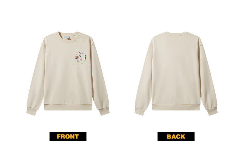 CABBEEN [365G Fish Scale Fabric] Men's Sweatshirt with LOGO Single C Combination Floral Design Winter Long-Sleeve Sweatshirt 13