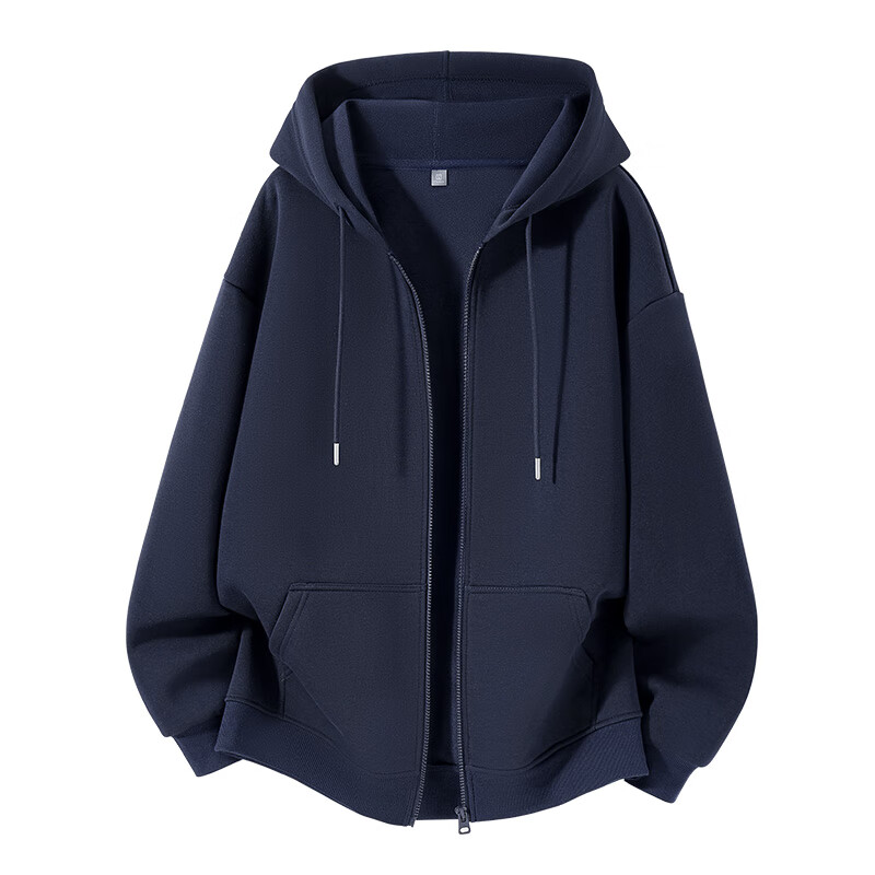 Jeanswest Men's Fleece-Lined Jacket Autumn Winter Simple Casual Versatile Men's Hoodie Cardigan Fashion Men's Top 4