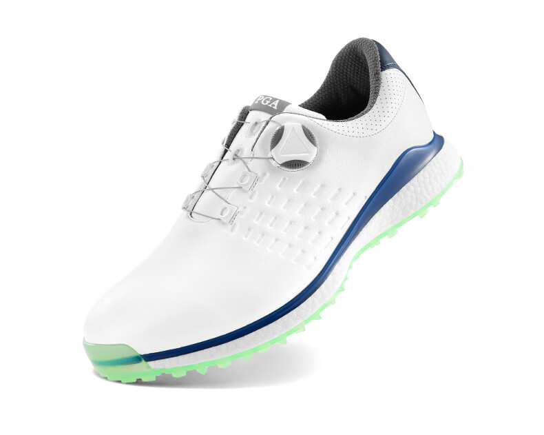 PGA New Golf Shoes Men's Waterproof Anti-Slip Spiked Shoes Popcorn Midsole Soft Comfortable 5