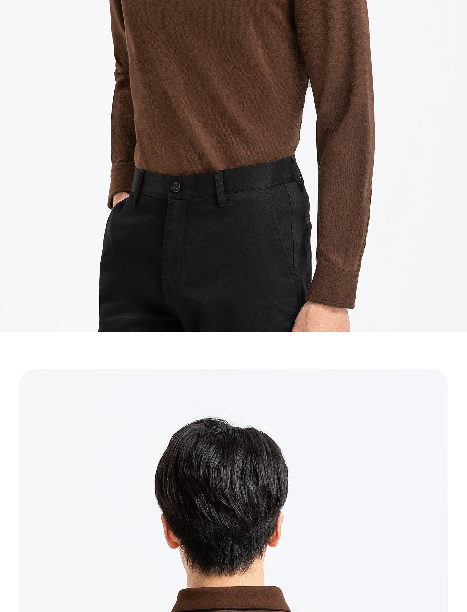 Langdun [Wool Blend] Long Sleeve Polo Shirt Men 2025 Spring Autumn Soft Comfortable Business Casual 16