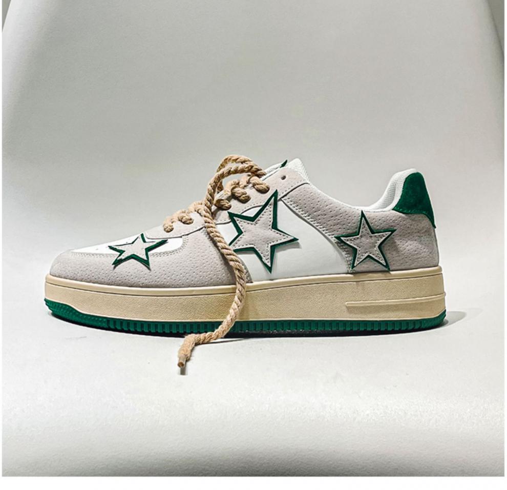 鞋恶智造 春季ins港风星星板鞋男学生小众韩版潮流百搭休闲运动潮鞋子