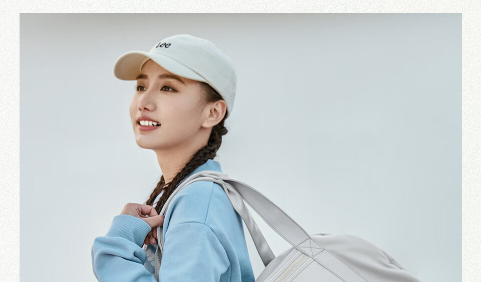 Lee Travel Bag for Women, Large Capacity, Short-Trip Business Trip Luggage Bag, Dry And Wet Separation, Sports Fitness Bag, Light Gray 10