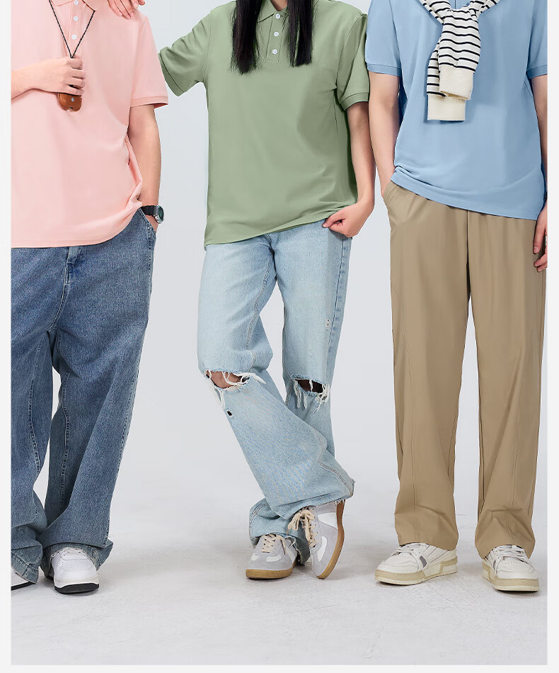 MINISO Polo Shirt Men Summer High-End Antibacterial Quick-Dry Short Sleeve Unisex Simple Premium T-Shirt Haze Blue 2XL 20
