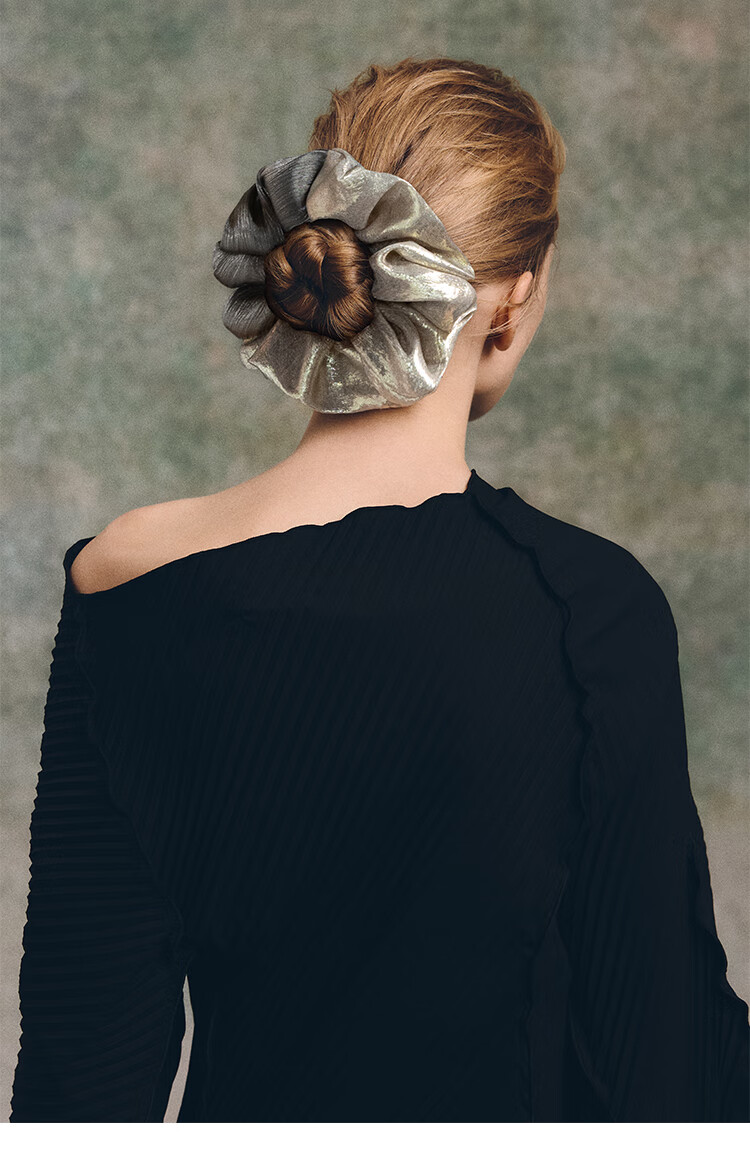 She's Simple Contrasting Color Ponytail Hair Tie, Large Intestine Hair Band, Updo Hair Rope, Headband, Peanut-Shaped Birthday Gift 2