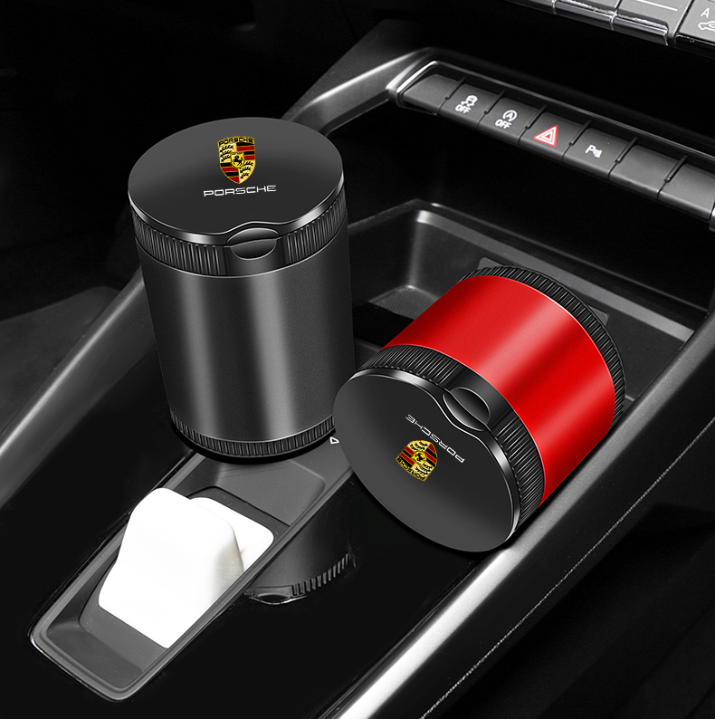 车载烟灰缸多功能卡宴帕拉梅拉718车用车内用品改装 保时捷烟灰缸