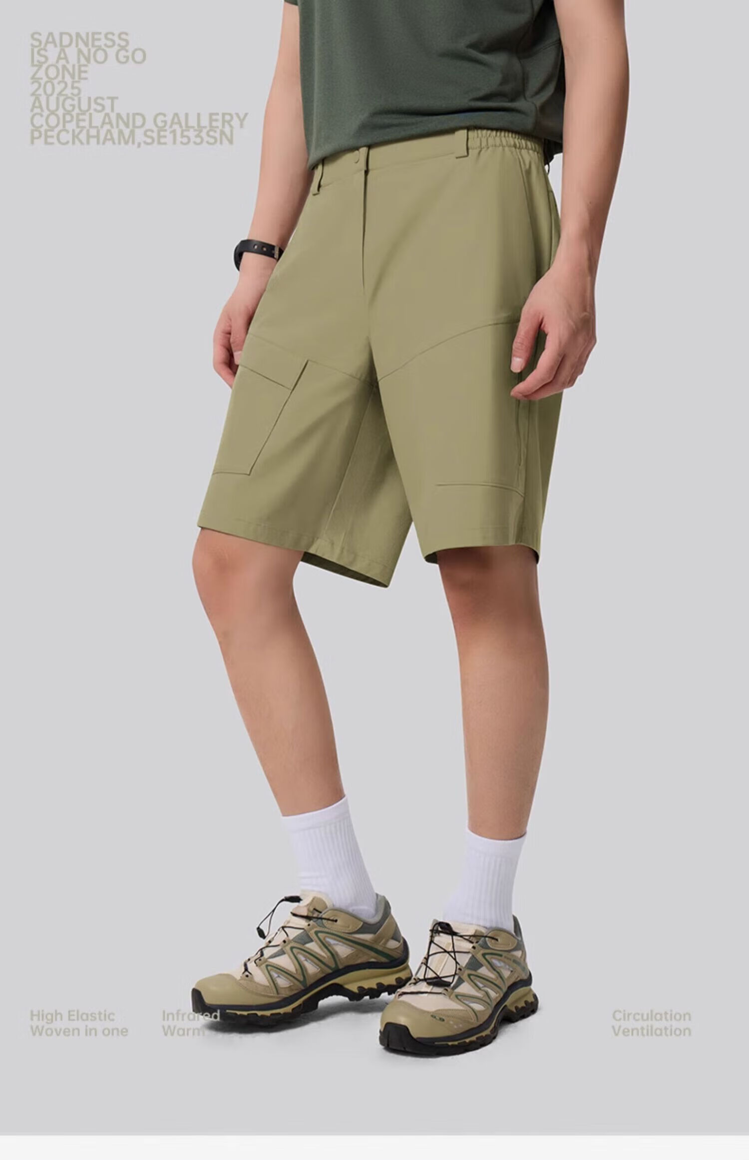 Tantuo Men's 5-Inch Sports Shorts Loose Casual Mid-Length Pants 34