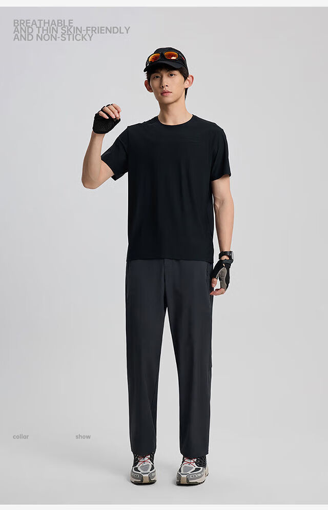 TECTOP Men's Casual Pants, Spring And Summer Outdoor Hiking Quick-Dry Straight-Leg Mountaineering Sports Elastic Trousers, Graphite Gray, Size S 15