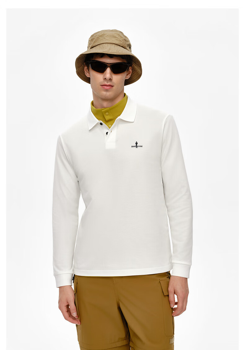 Biyinlefen [Long Staple Cotton] 2025 Autumn New Casual Light Business Simple Multi-color Skin-friendly Long Sleeve Polo Shirt for Men 2