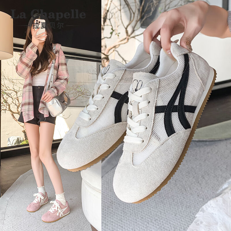 La Chapelle Women's Casual Breathable Low-top Mesh Sneakers - 2215TW Sakura Pink Size 37 1