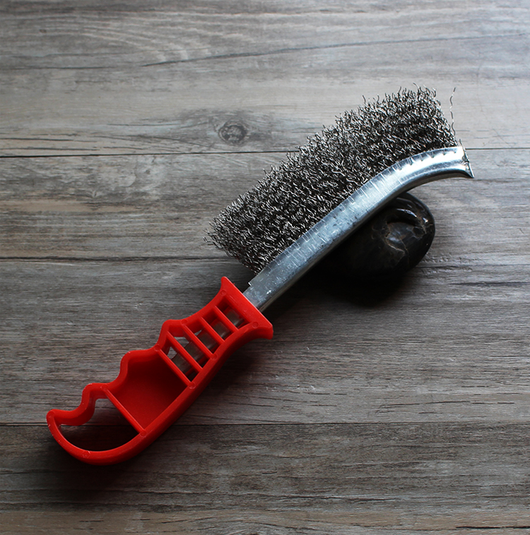 定做刀刷不锈钢丝钢丝刀刷除锈刷子铁刷刀型长柄打磨刷清洁刷缝隙清洁