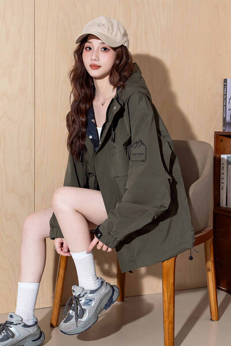 TonLion 2026 Women's Hooded Loose Workwear Stylish Comfortable Casual Jacket 34