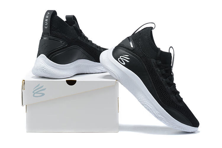 官方舰店8代篮球鞋黑白curry 8白金配色黑彩男女气垫缓震实战战靴 8