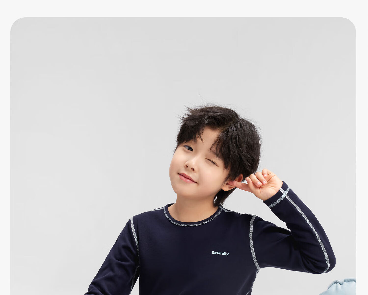 Zuo Xi Children's Thermal Underwear Set Boys and Girls Autumn Clothes 2025 New Homewear Base Layer Navy Blue 160 17